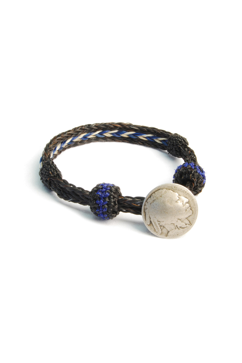 Concho Bracelet - #09 BLK / WHT x BLU