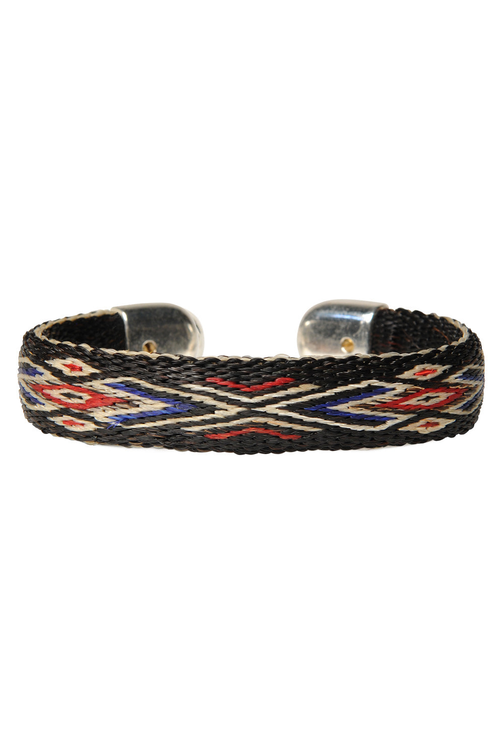 Bendable Horsehair Bracelet - BLK / WHT x RED x BLU