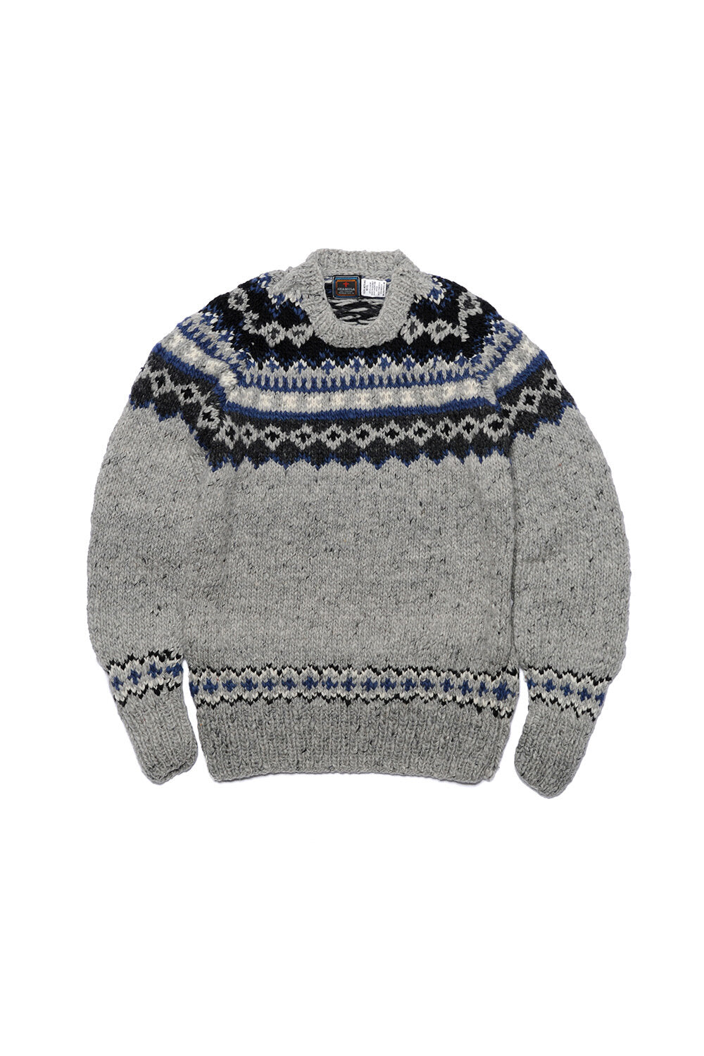 Fair Isle #3 Pullover - Pearl Grey #2