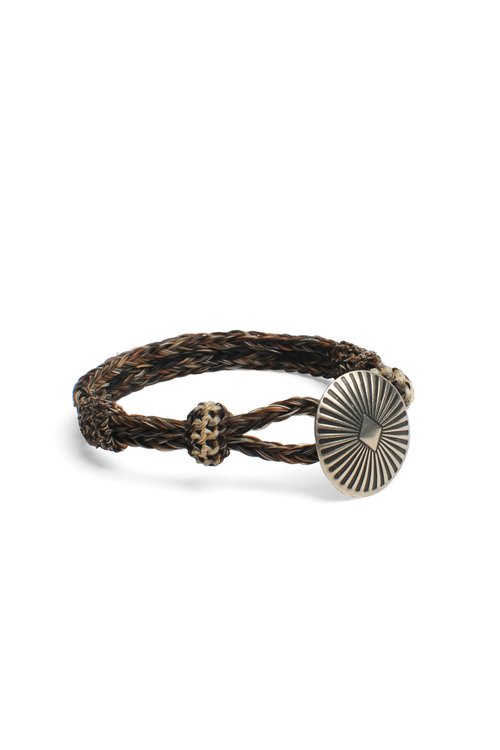 Concho Bracelet - #01-103 NAT/BLK X NAT w/ Concho 103