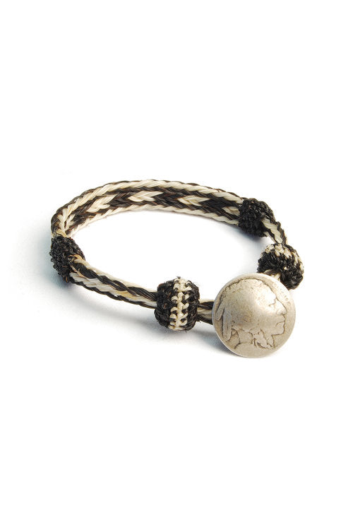 Concho Bracelet - #04 BLK X WHT/NAT