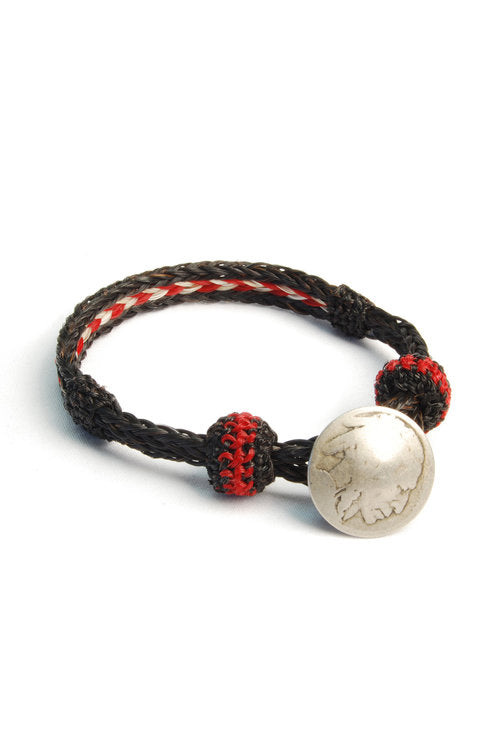 Concho Bracelet - #08 BLK/WHT X RED