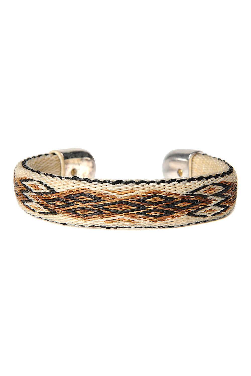 Bendable Horsehair Bracelet - WHT/ BLK X TAN