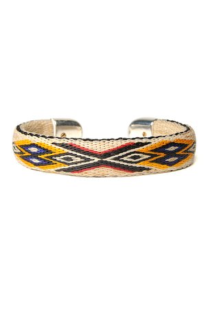 Bendable Horsehair Bracelet - WHT/ BLK x YLW