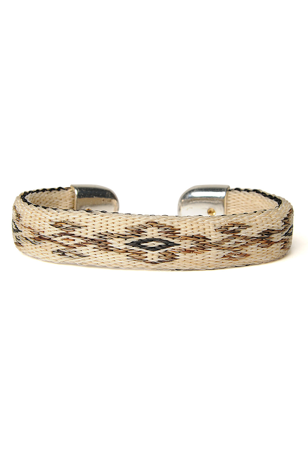 Bendable Horsehair Bracelet - WHT/ NAT X BLK