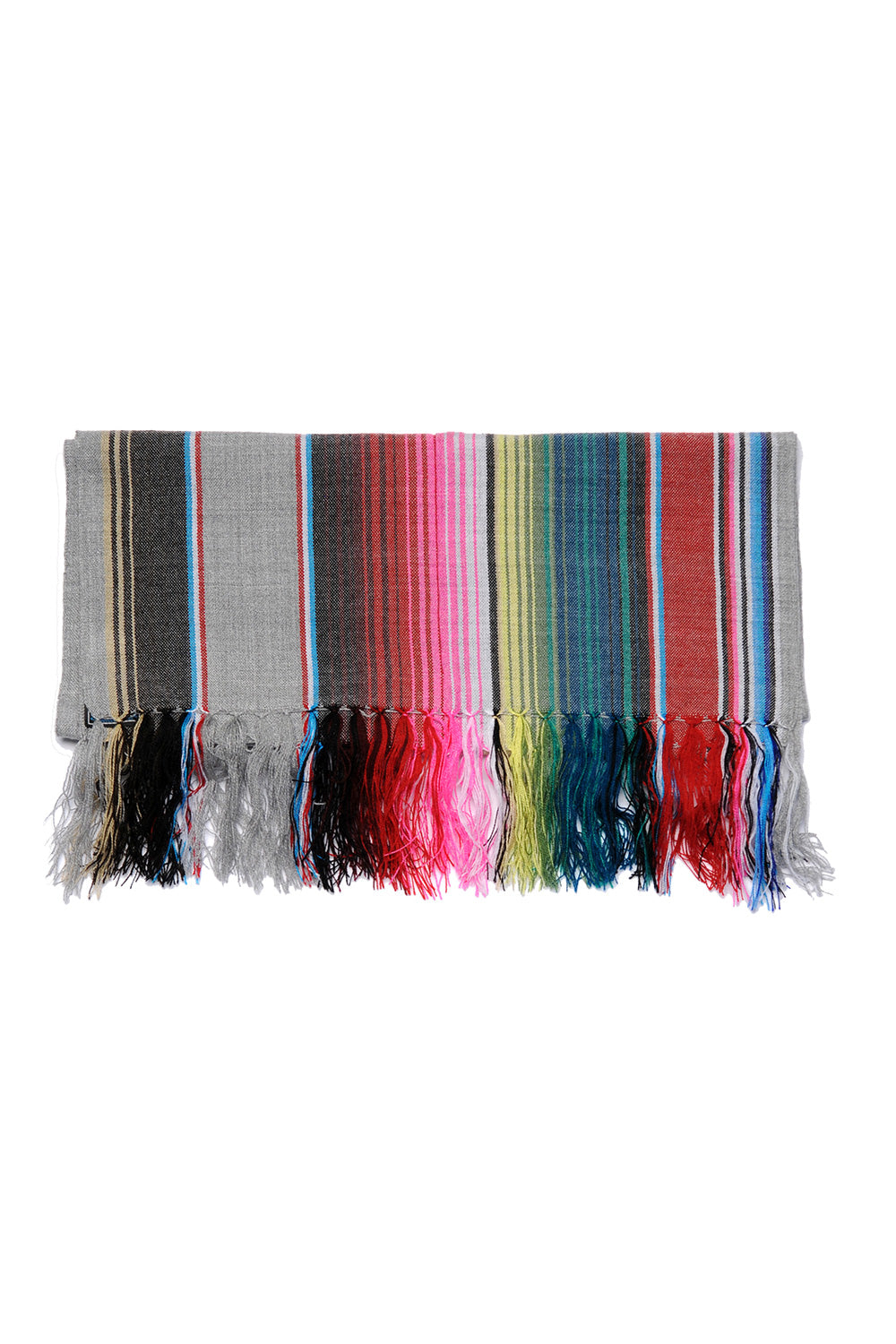 Narrow Serape Muffler - Grey #1