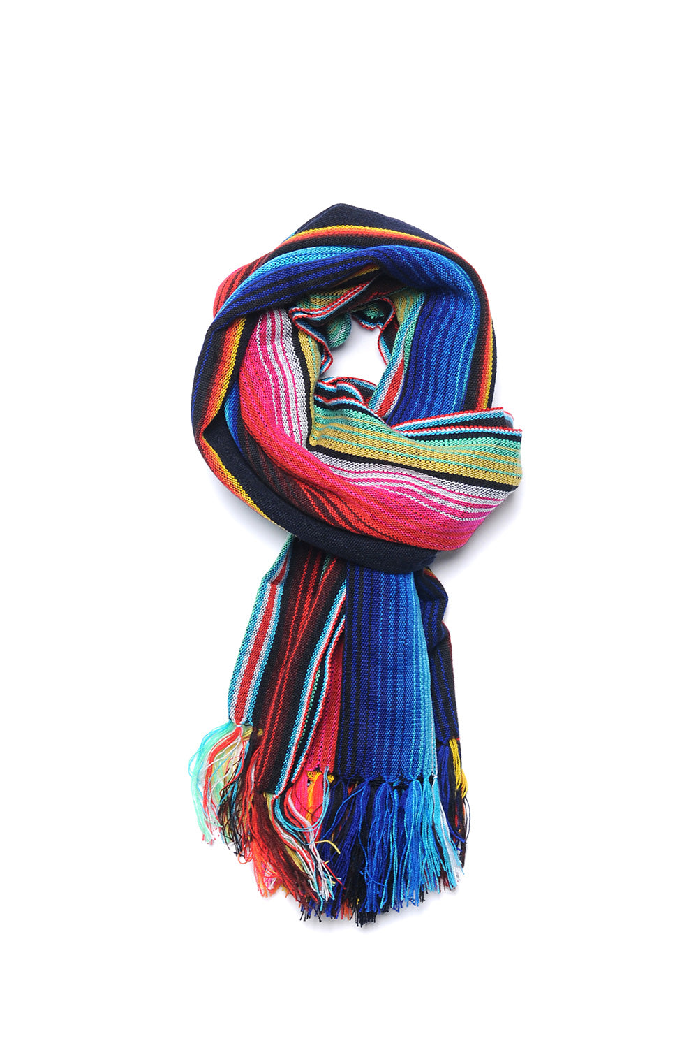 Wide Serape Muffler - Navy #1